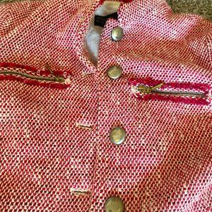 Hot Pink and White Tweed Blazer